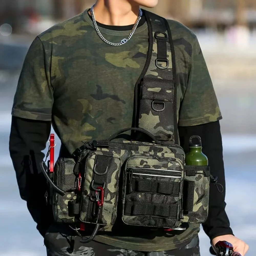 Sling Lure Fishing Tackle Bag Shoulder Pack Case Tackle Waist Fanny Bag